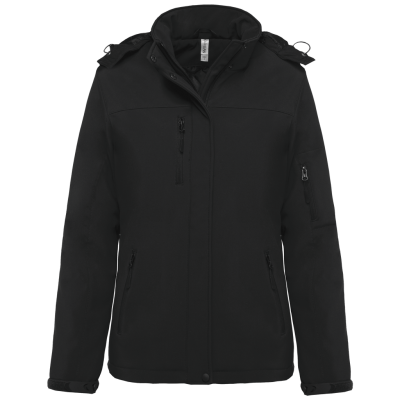 Ladies’ hooded softshell lined parka